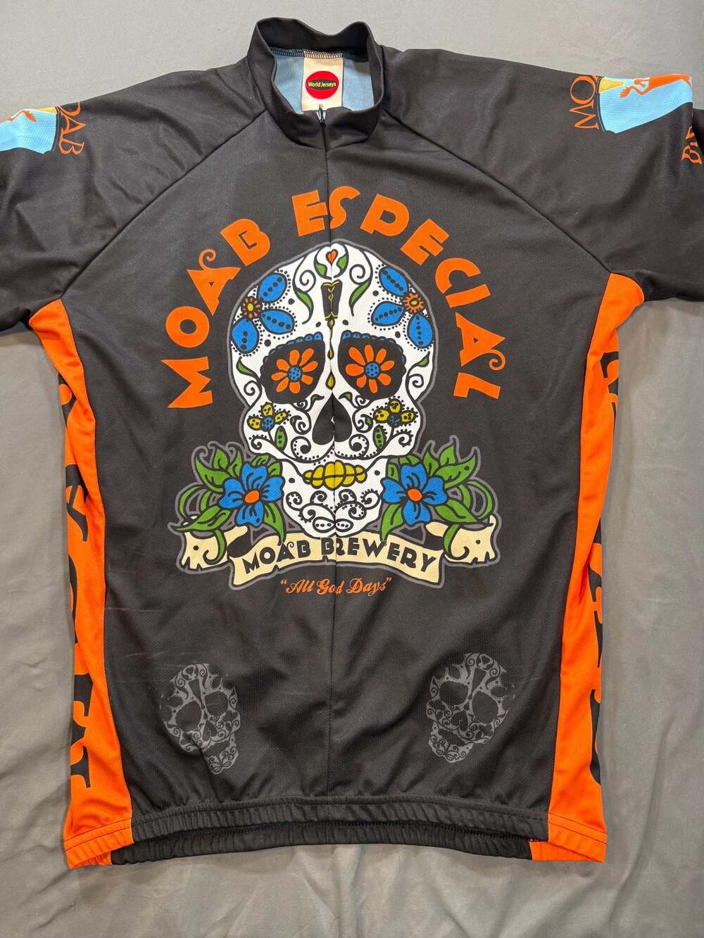 World Jerseys Moab Brewery Moab Especial Cycling Jersey XL Sugar Skull